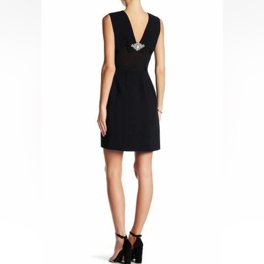 TED BAKER Jackye Dress With Gorgeous Detailing & Mesh Panel Size 4 US L